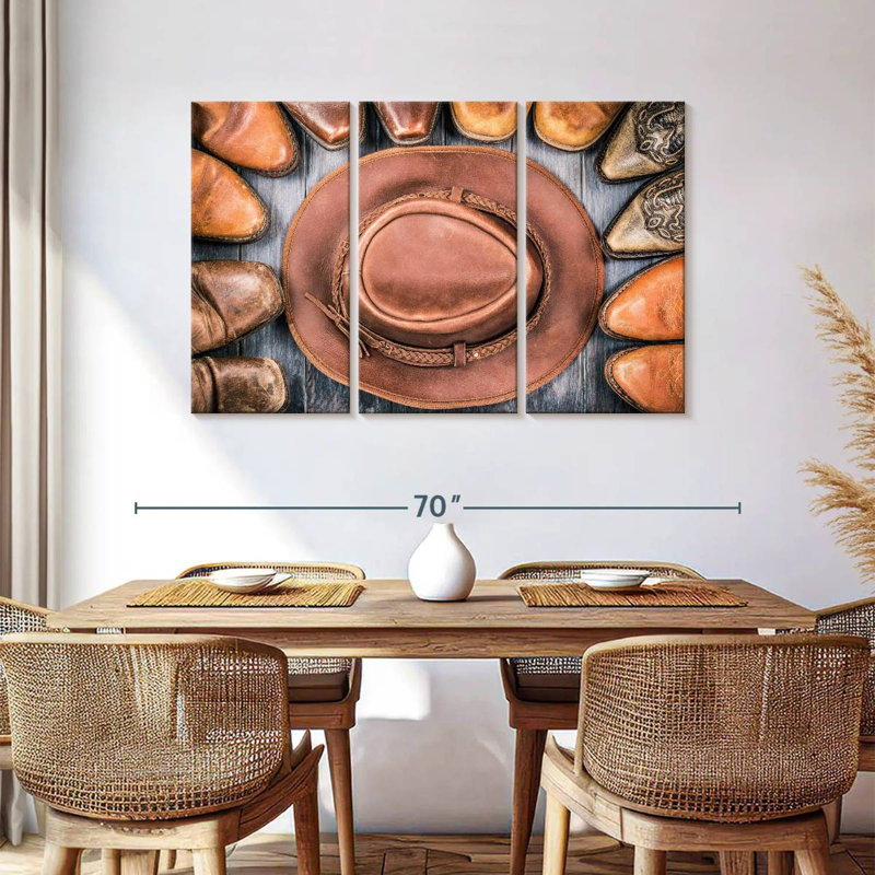 Lelar Cowboy Boots And Hat, 36" H x 57" W