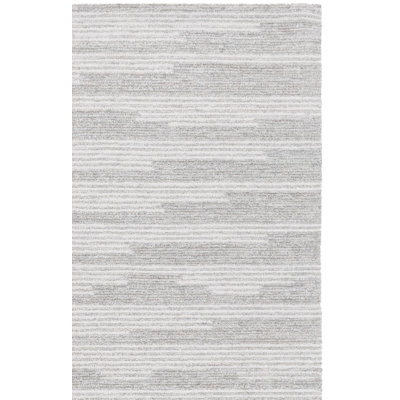 Daiquan Ebony Hand Tufted Wool Cotton Rug in Grey/Ivory