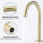 Two Handles Bathroom Sink Faucet - 8 Inch Widespread In Brushed Golden, 360 Rotatable For Practical Use Golden Finish, Handles, To Scratches And Tarnish Aesthetic Appeal-121629239
