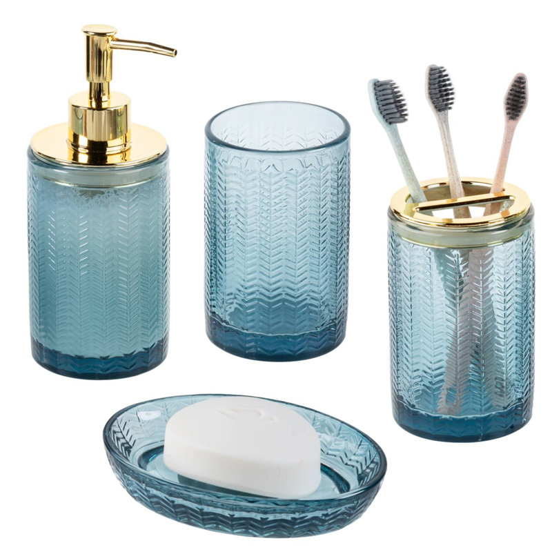 4 Piece Bathroom Accessory Set