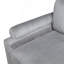 Fauteuil d'angle en velours côtelé gris