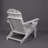 Outdoor Adirondack Chair, Foldable With Dual Cup Holder, Composite Material With Wood Texture-1712316112