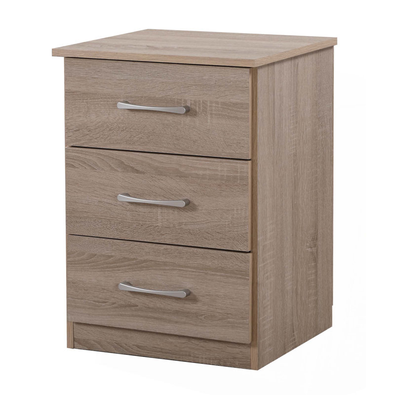 Table de chevet contemporaine avec tiroir, Marron clair