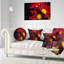 Coussin décoratif en velours rouge