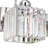 Square Crystal Vanity Light With Chrome Finish, E26 Socket, Dimmable, Hardwired-900571270
