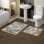 Ensemble de luxueux tapis de bain (2 pièces), 100% polyester, antidérapant, antibactérien | Dimensions: 19,7 po x 23,6 po et 23,6 po x 39,4 po | Tissu ultra-absorbant et facile à nettoyer, lavable à la machine à 86 ° F | Parfait pour la salle de bain ou le spa