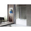 Don 60'' - 60'' W x 62'' H Single Added Frameless Tub Door with Clear Glass-21120997