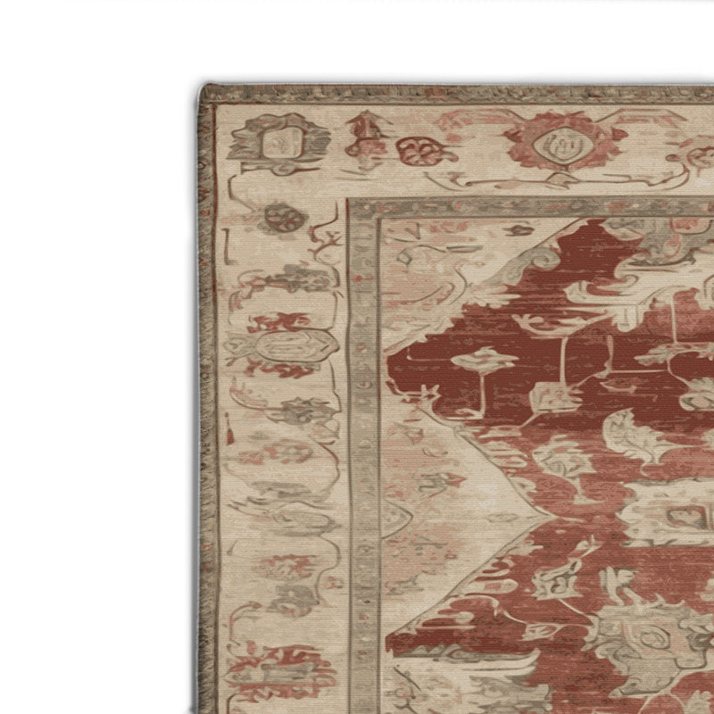 Tapis intérieur et extérieur brun Overdyed, Rectangulaire 8 pi x 10 pi