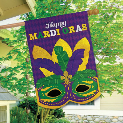 Drapeau Mardi Gras Mask House