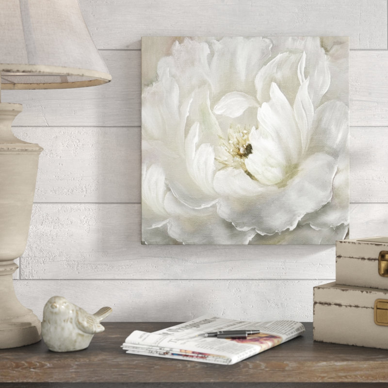 Tableau « Pivoine parfaite », H 24 po x l 24 po x P 1,5 po, Toile tendue