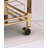 Helmut Clear Glass & Gold Plated Finish Serving Cart