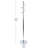  Freestanding Coat Rack, Multi-Hook Organizer for Office or Entryway, Metal, Silver