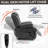 Motor Infinite Position Up To 350 LBS Electric Medium Size Leatheraire Grey Power Lift Recliner Chair With 8-Point Vibration Massage And Lumbar Heating-428194803