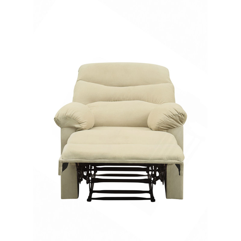 Soft Recliner, Woven Motion Recliner, Beige Microfiber/Microsuede