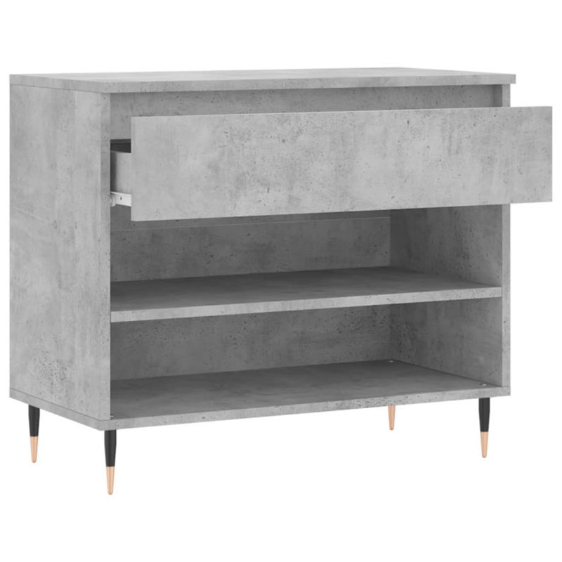 6 Pair Shoe Storage Cabinet, Concrete Grey