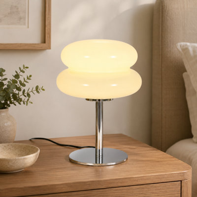 Lampe de table champignon moderne à double épaisseur