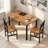 Small Kitchen Table Set For 2 With Chairs, 3 Piece Dining Table Set, Wood Breakfast Nook Table And Chairs Set For Small Space Dining Room,Apartment-887455278-887455276