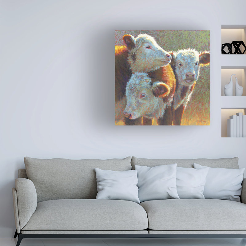 Art mural sur toile tendue - art mural «Moolings» par Rita Kirkman pour le salon, la chambre à coucher ou le bureau - 14 x 14