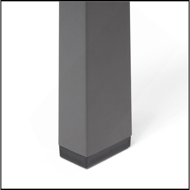 Table d'appoint de patio avec plateau givré Cape Coral, Gris