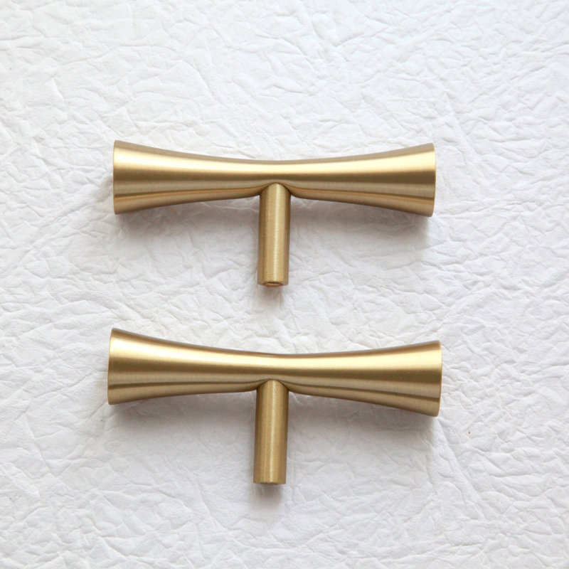 Ravenna 3.2" Length Bar Knob Multipack, Brushed Brass