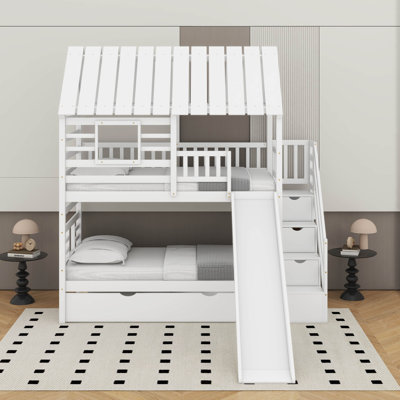Twin Over Twin Bunk Bed With Trundle
