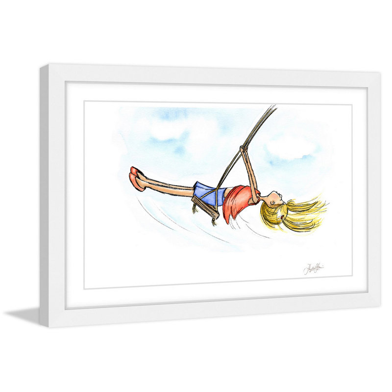 « swinging fille » par phyllis harris, reproduction d’art encadrée, H 16 po x l 24 po x P 1,5 po