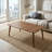 Modern Rectangular Coffee Table with Walnut Veneer Top and Solid Hornbeam Wood Legs
