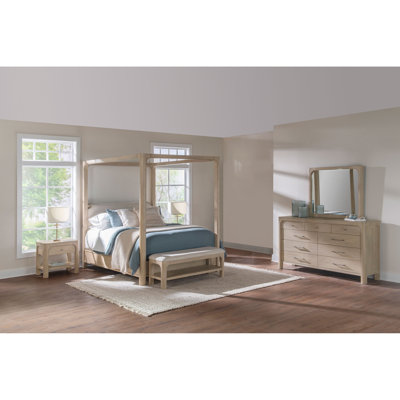 Flores Weathered Mango 4-piece Eastern King Bedroom Set