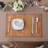 Wood/Bamboo Floral Rectangle Placemat