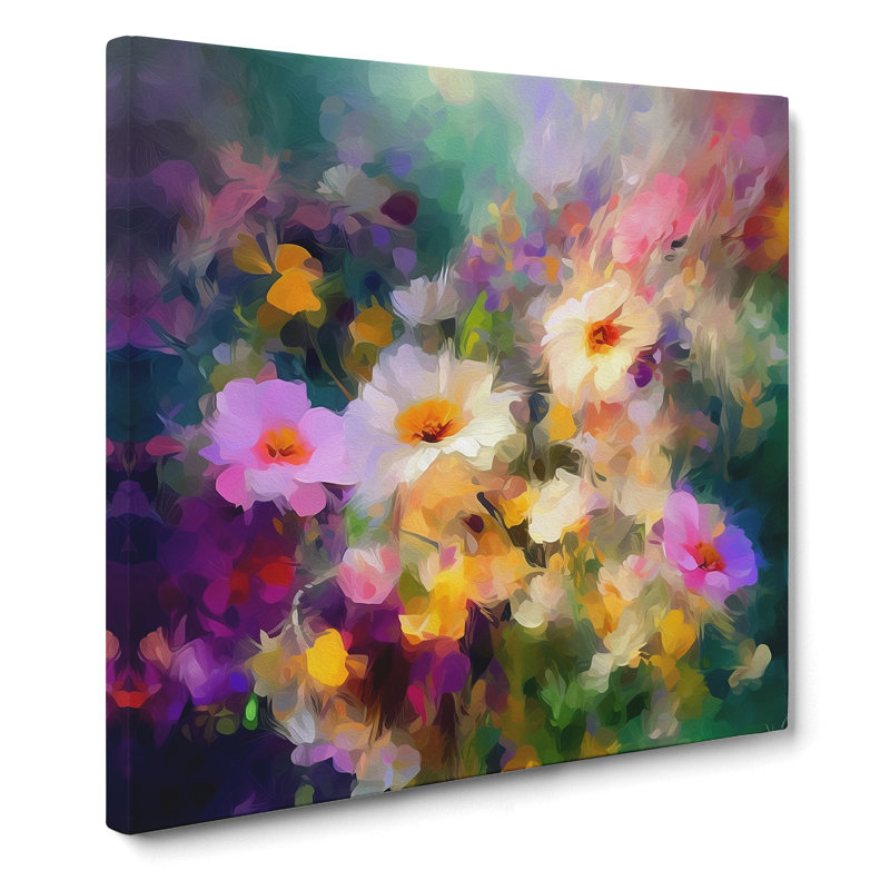 Floral Impressionism - No Frame Print, 35cm H x 35cm W x 3cm D