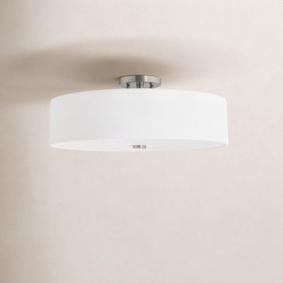 Flaire 5 Light Fabric Semi Flush Mount