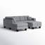 Canapé modulaire réversible avec repose-pieds Azruddin