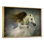 Danseuse blanche avec cheval blanc - reproduction d'art mural cheval