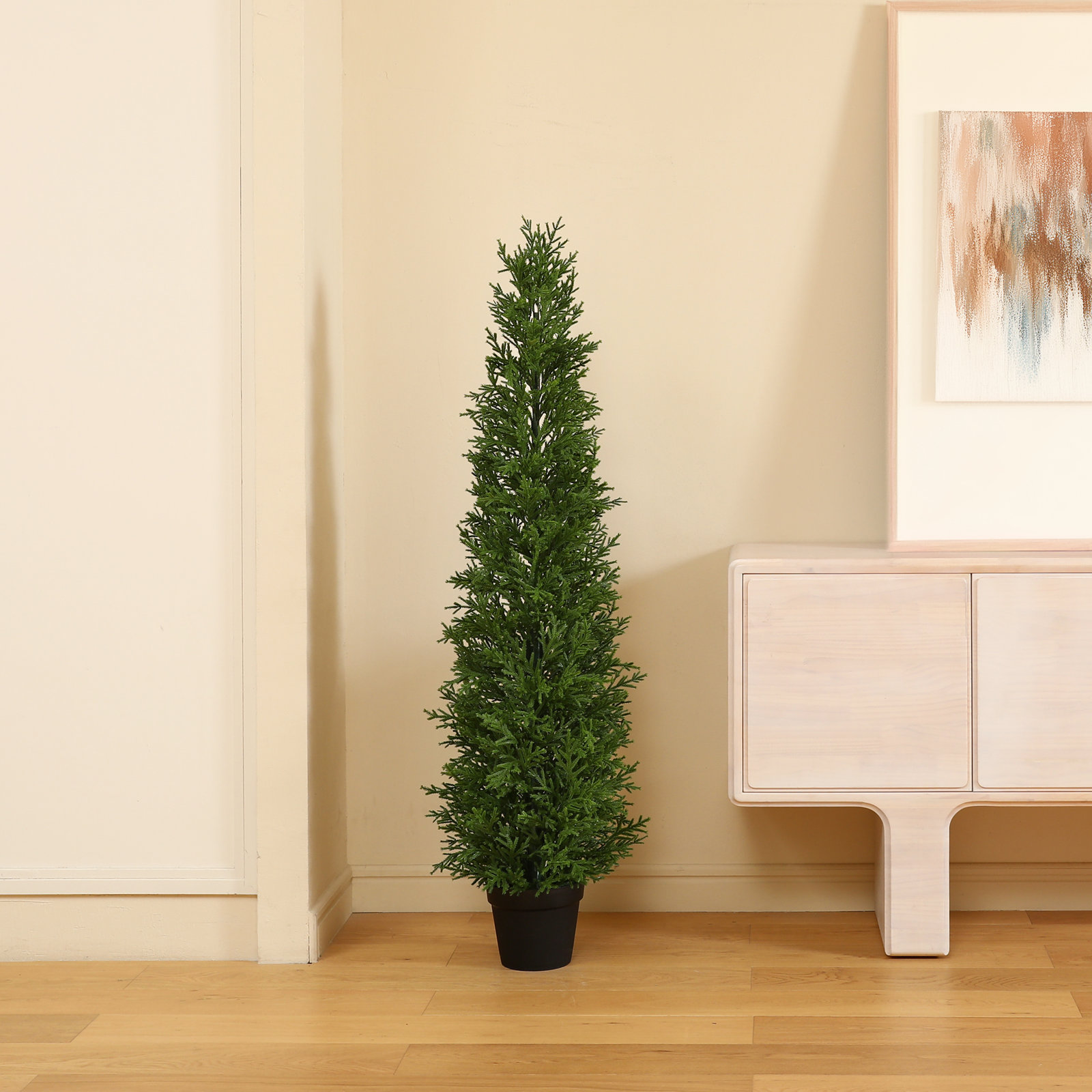 Adcock 60" Cedar Topiary in Pot, 60" H x 20" W x 20" D