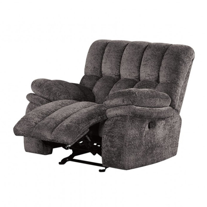Fauteuil inclinable et oscillant de style transitionnel, Gris foncé