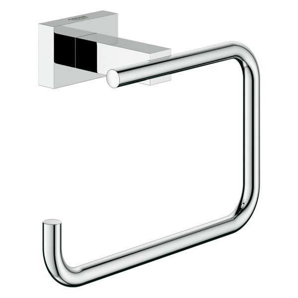 Signature Hardware Cooper Toilet Paper Holder with Shelf Chrome