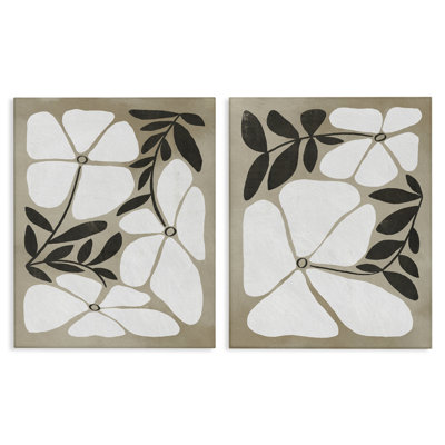 Ensemble de 2 fleurs neutres de style bohémien, par Victoria Barnes