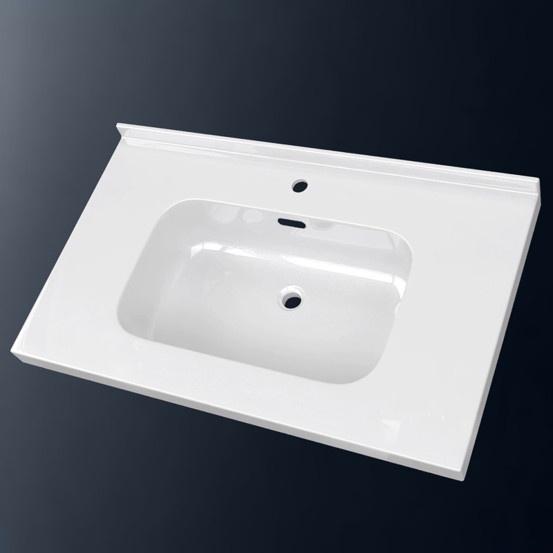 36 po X P 22 po De salle de bain à surface solide blanc