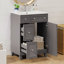 Meuble-lavabo 24 po avec lavabo en céramique, 2 tiroirs, 1 porte à fermeture en douceur-117021315