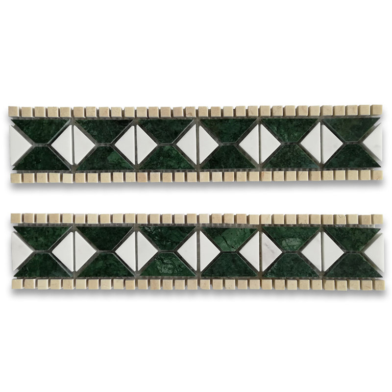 2.4" x 12" Marble Mosaic Wall & Floor Tile