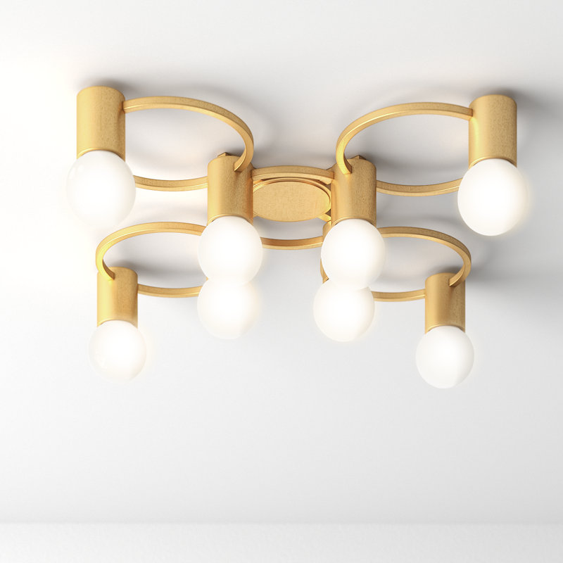 Nique Flush Mount, Gold Leaf