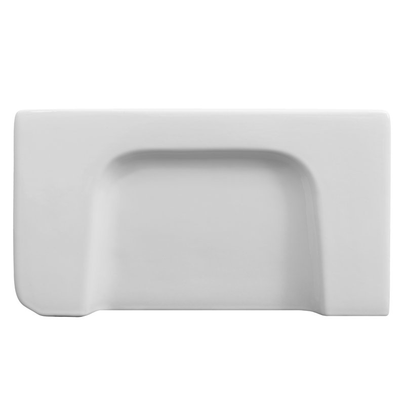 Fireclay Venice Front Reversible 24" L x 18" W Farmhouse/Apron Kitchen Sink with Accessories, White Gloss
