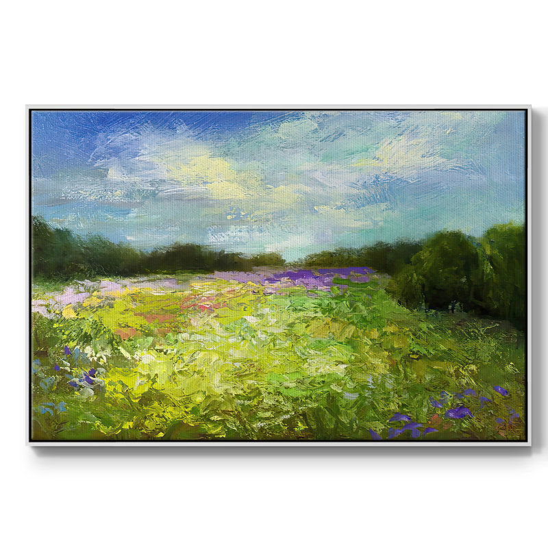 «If I Had A Flower», reproduction d'art sur toile, H 17 po x l 25 po x P 2 po, Blanc