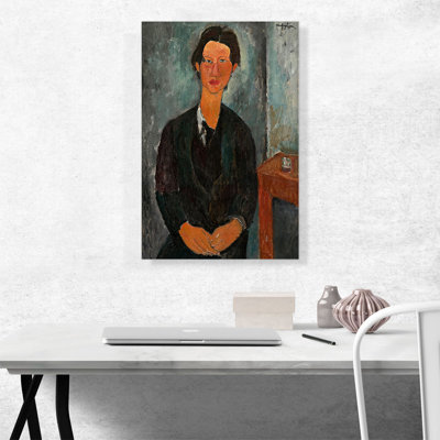 " Portrait Of Chaim Soutine 1917 " by Amedeo Modigliani