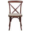 Chaise de bistro empilable à dossier croisé en bois avec coussin Aroust Series-1880886581-1980228609
