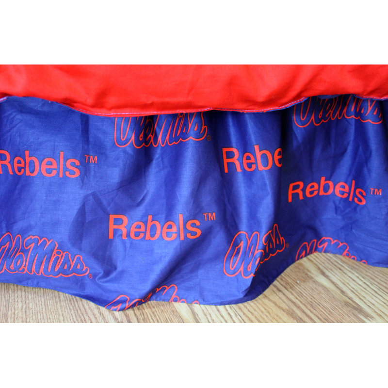 NCAA Ruffled Bed Skirt, King, Ole Miss