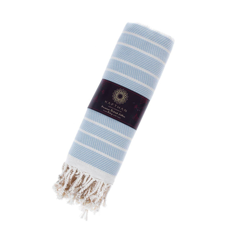 Serviette de bain Kaftan Carmen, Bleu pastel