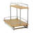 Bamboo and Silver Iron Two-Tier Slide-Out Organizer-1159072486