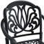 7 chaises de salle à manger en aluminium coulé pour l'extérieur - 2 chaises pivotantes, 4 chaises et table rectangulaire - matériaux de fabrication noirs - capacité de siège de 350 lb - coussins de 160 lb - fini de surface protégé contre les intempéries
