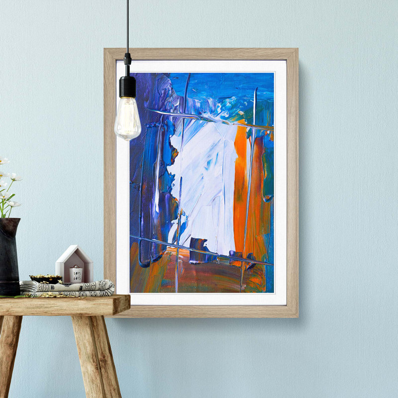 Abstract Vol.406 by S.Johnson - Framed Print, 65cm H x 48cm W x 2cm D, Oak Framed